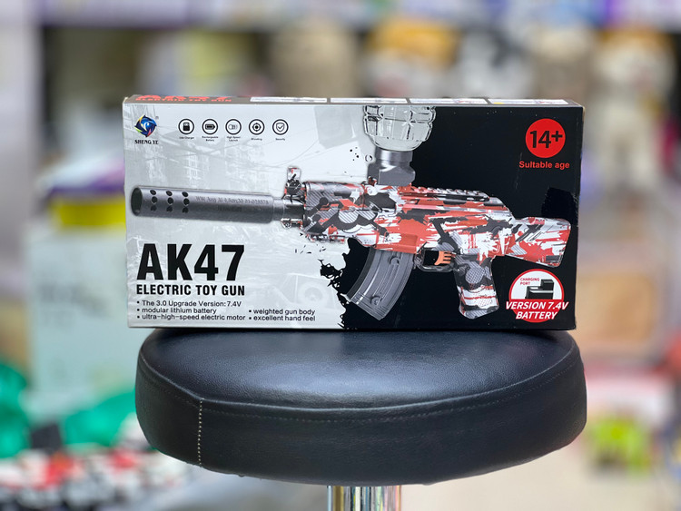 تفنگ تیر ژلهای AK47قدرت بالا با خفه کن نوری