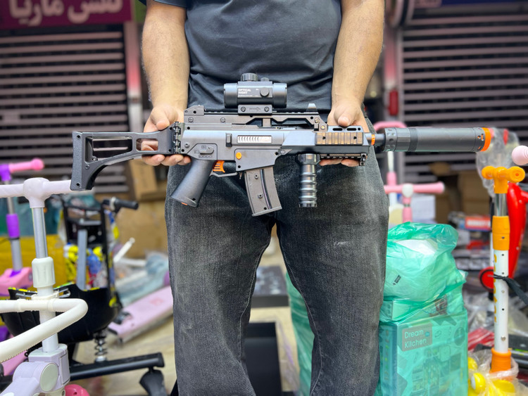 تفنگ تیر ژلهای مدل G36C شارژی با خشاب و تیر