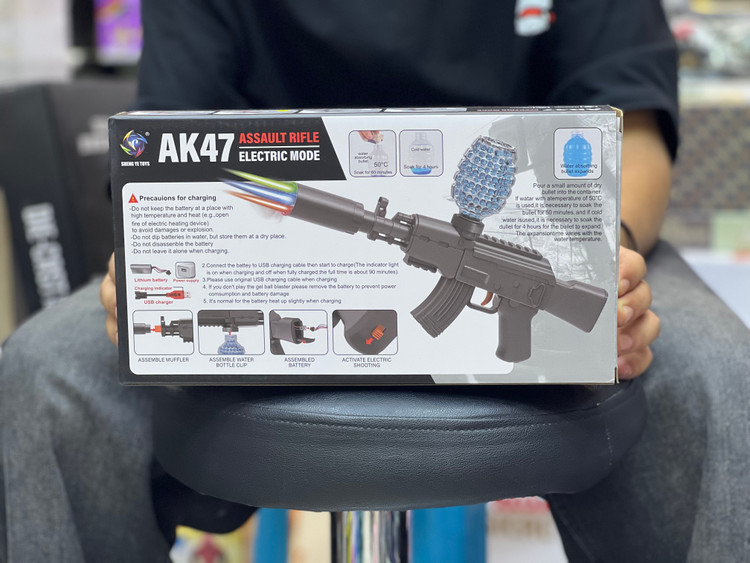 تفنگ تیر ژله ای شارژی AK47